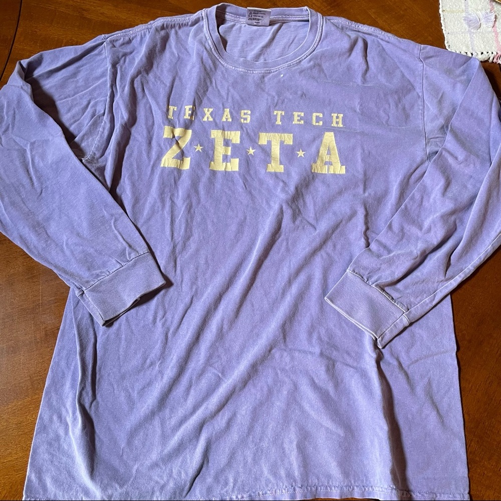 Zeta Tau Alpha long sleeve comfort colors PR shirt